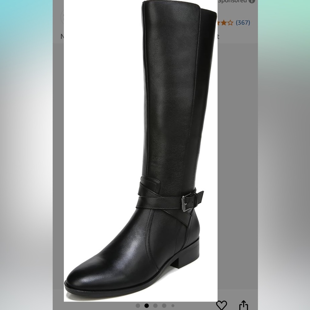 Black Knee High Boots Leather